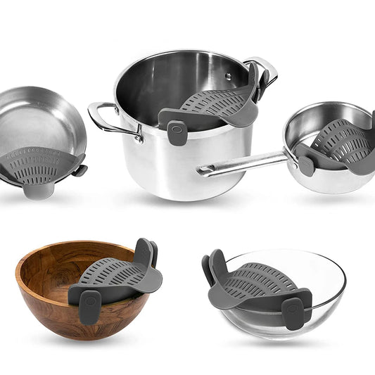 Premium Clip-On Pot Strainer | Easy Pasta & Veg Drainer