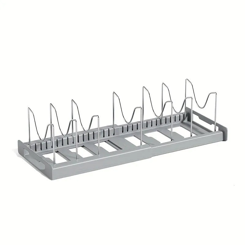 Expandable Kitchen Cabinet Organiser | Plate & Pan Storage Rack