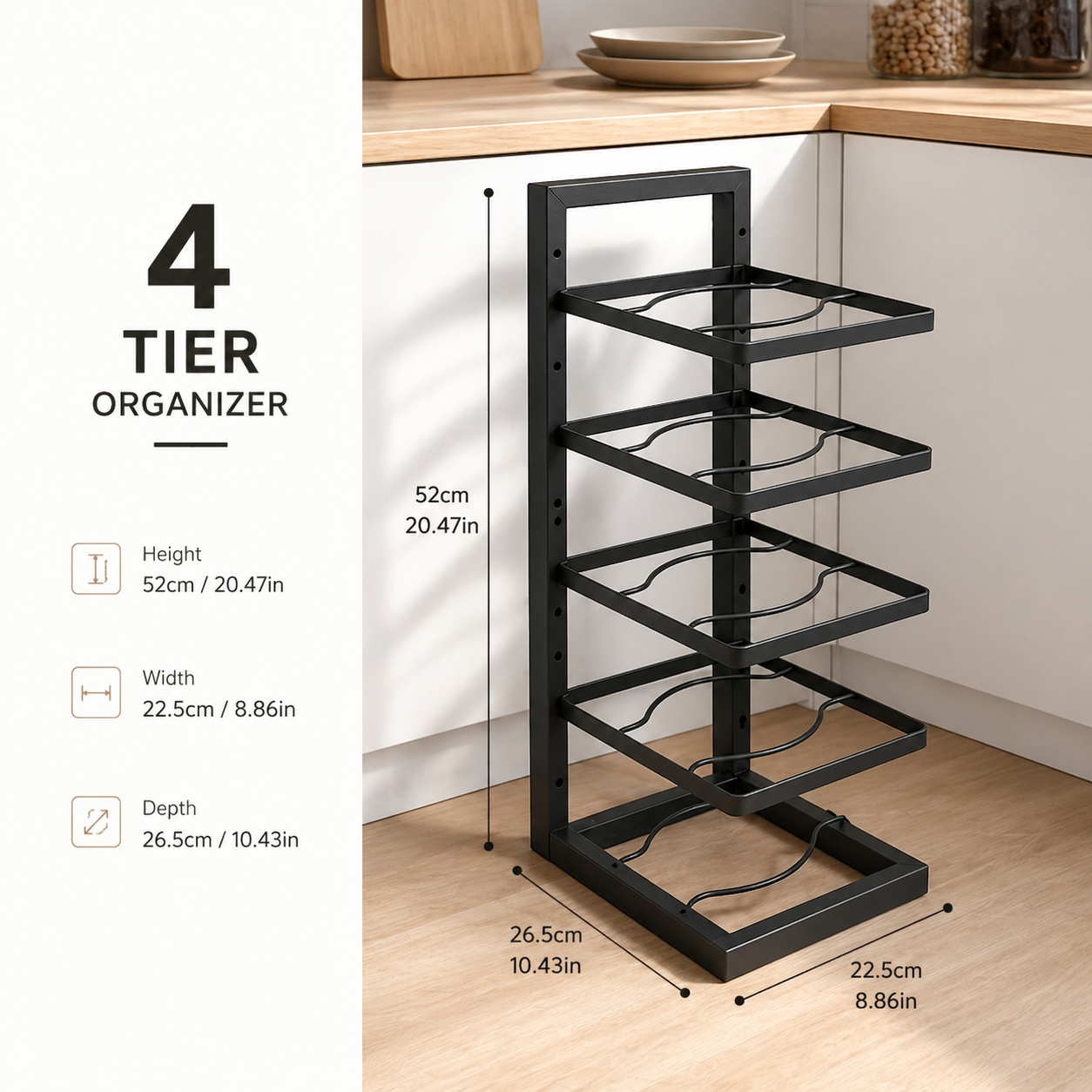 Double Your Cabinet Space with This Smart Pan Organizer