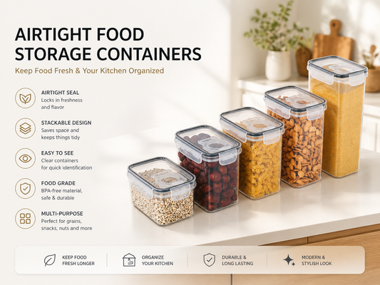 Vibrazo™ Premium Food Storage Containers – Keep Your Kitchen Clean & Organized