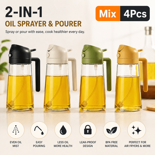 Premium Oil Sprayer & Dispenser | Healthy Cooking Bottle