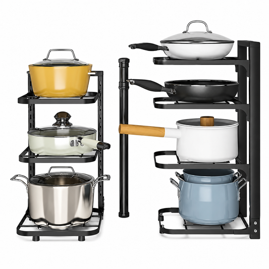 Double Your Cabinet Space with This Smart Pan Organizer