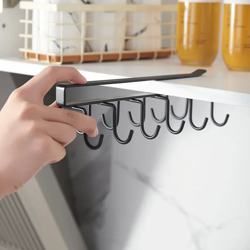 Vibrazo™ Under Shelf Mug Holder – Space Saving Kitchen Organizer