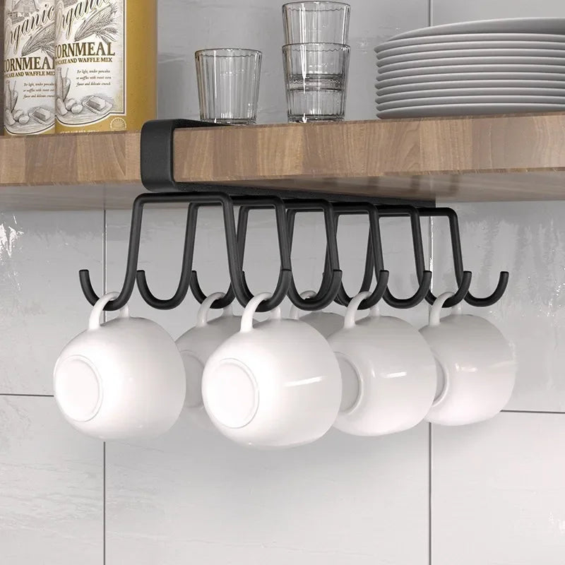 Vibrazo™ Under Shelf Mug Holder – Space Saving Kitchen Organizer