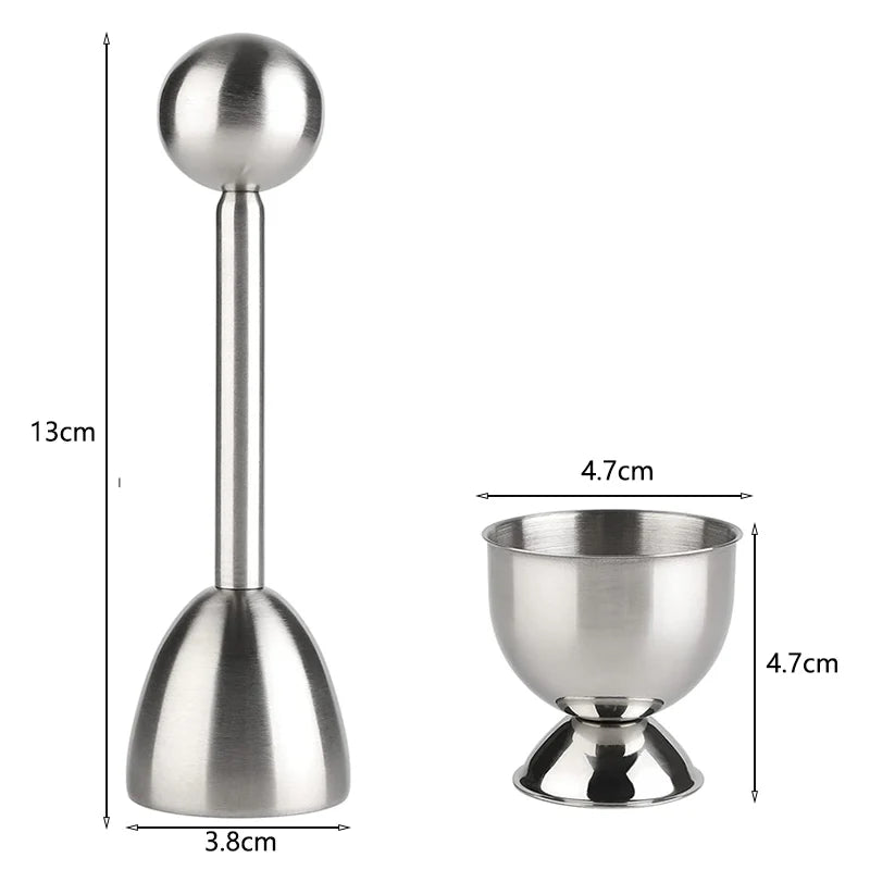 Stainless Steel Egg Topper Set | Perfect Boiled Egg Opener