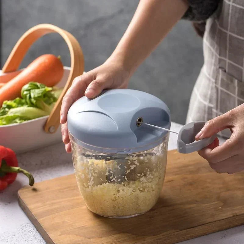Manual Pull Food Chopper | Quick Garlic, Onion & Veg Cutter