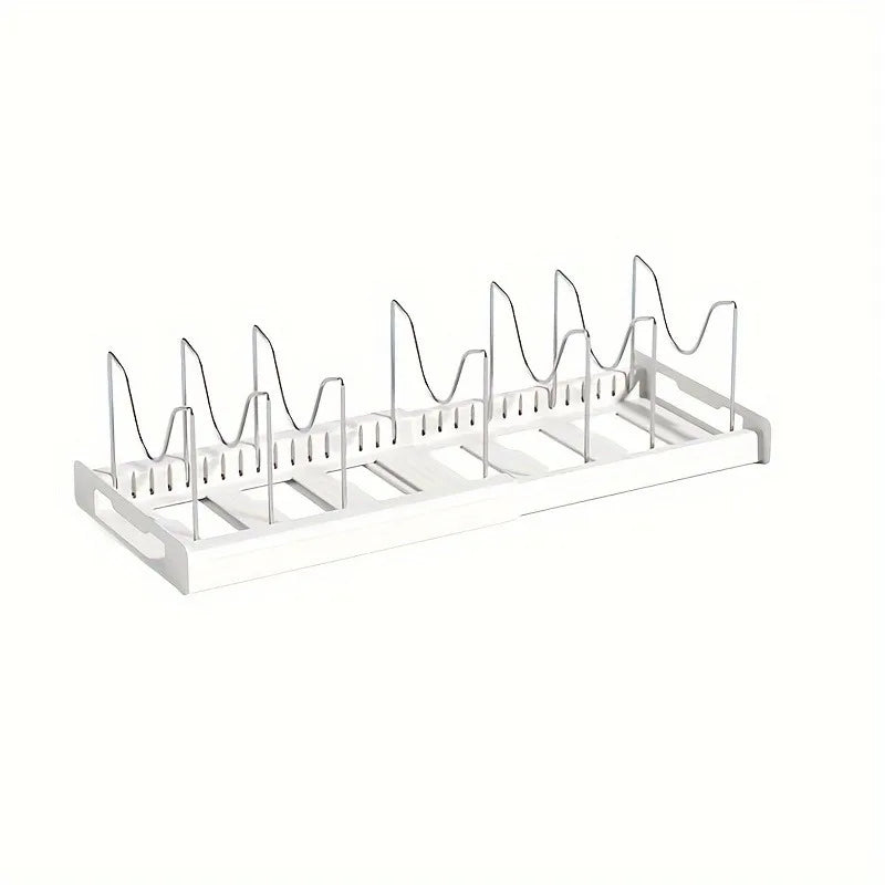 Expandable Kitchen Cabinet Organiser | Plate & Pan Storage Rack