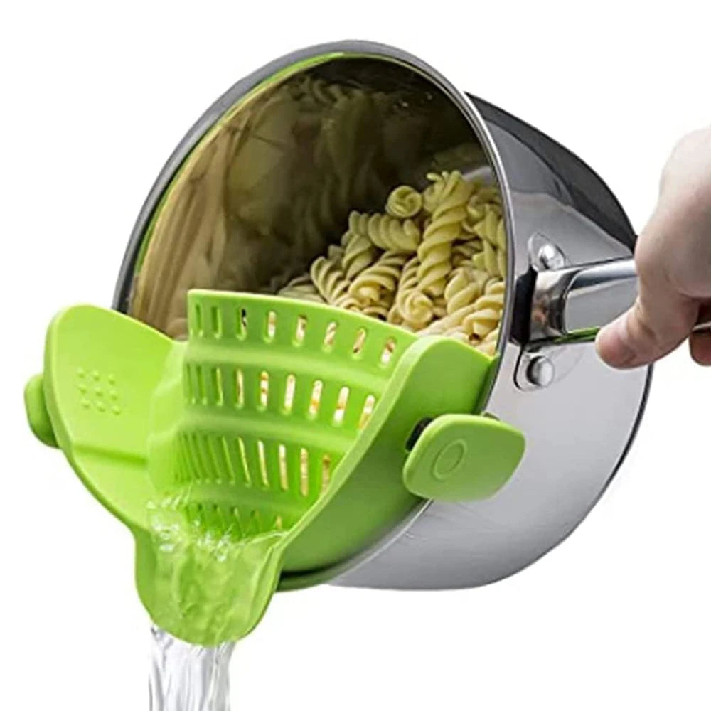 Premium Clip-On Pot Strainer | Easy Pasta & Veg Drainer