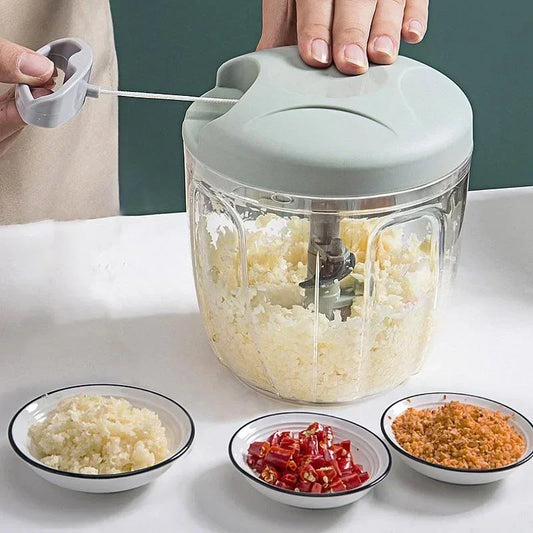 Manual Pull Food Chopper | Quick Garlic, Onion & Veg Cutter