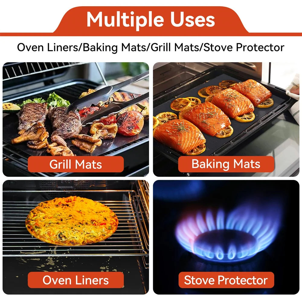Non-Stick Oven Liner Mat – Reusable Heat Resistant Baking Sheet