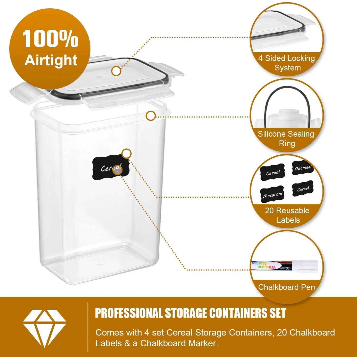 Airtight Food Storage Containers Set – Keep Your Kitchen Organized & Fresh