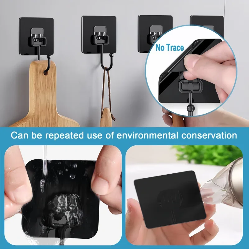 Vibrazo™ Adhesive Wall Hooks – No Drill Strong Hold (Multi-Pack)