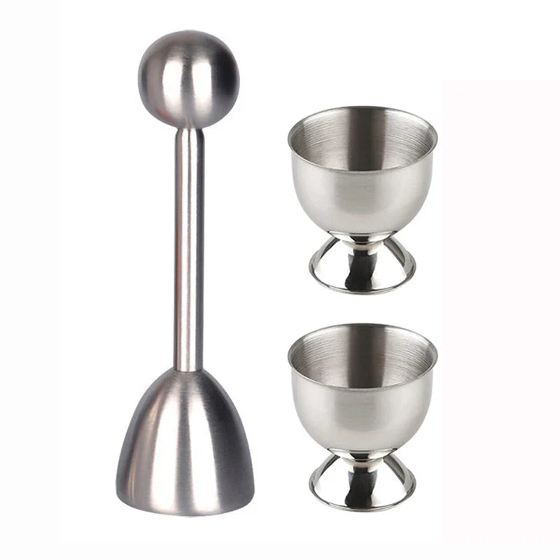Stainless Steel Egg Topper Set | Perfect Boiled Egg Opener