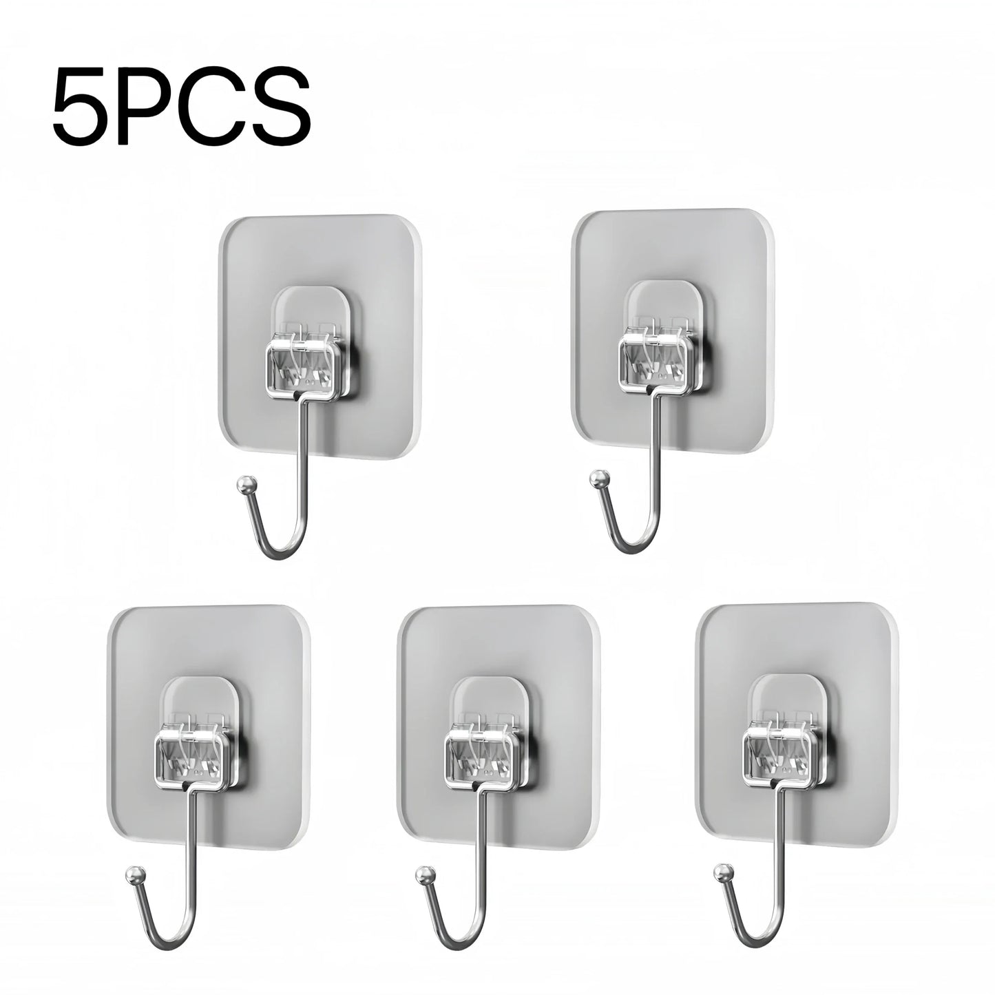 Vibrazo™ Adhesive Wall Hooks – No Drill Strong Hold (Multi-Pack)