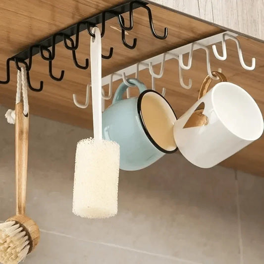 Vibrazo™ Under Shelf Mug Holder – Space Saving Kitchen Organizer