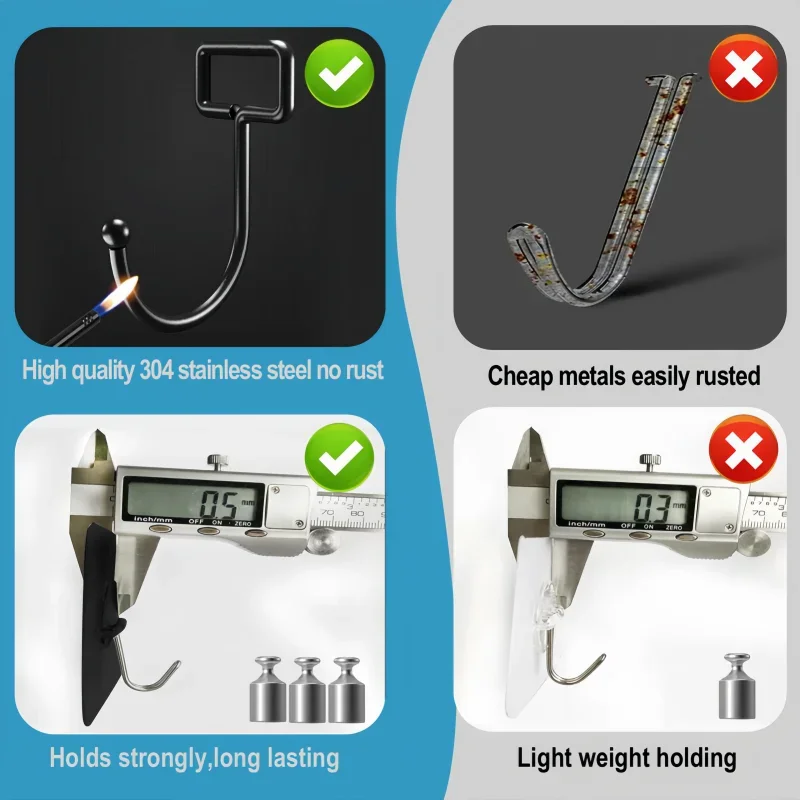 Vibrazo™ Adhesive Wall Hooks – No Drill Strong Hold (Multi-Pack)