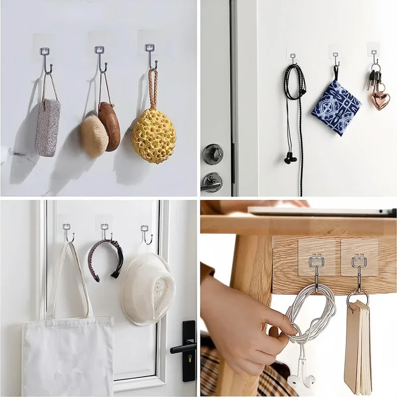 Vibrazo™ Adhesive Wall Hooks – No Drill Strong Hold (Multi-Pack)