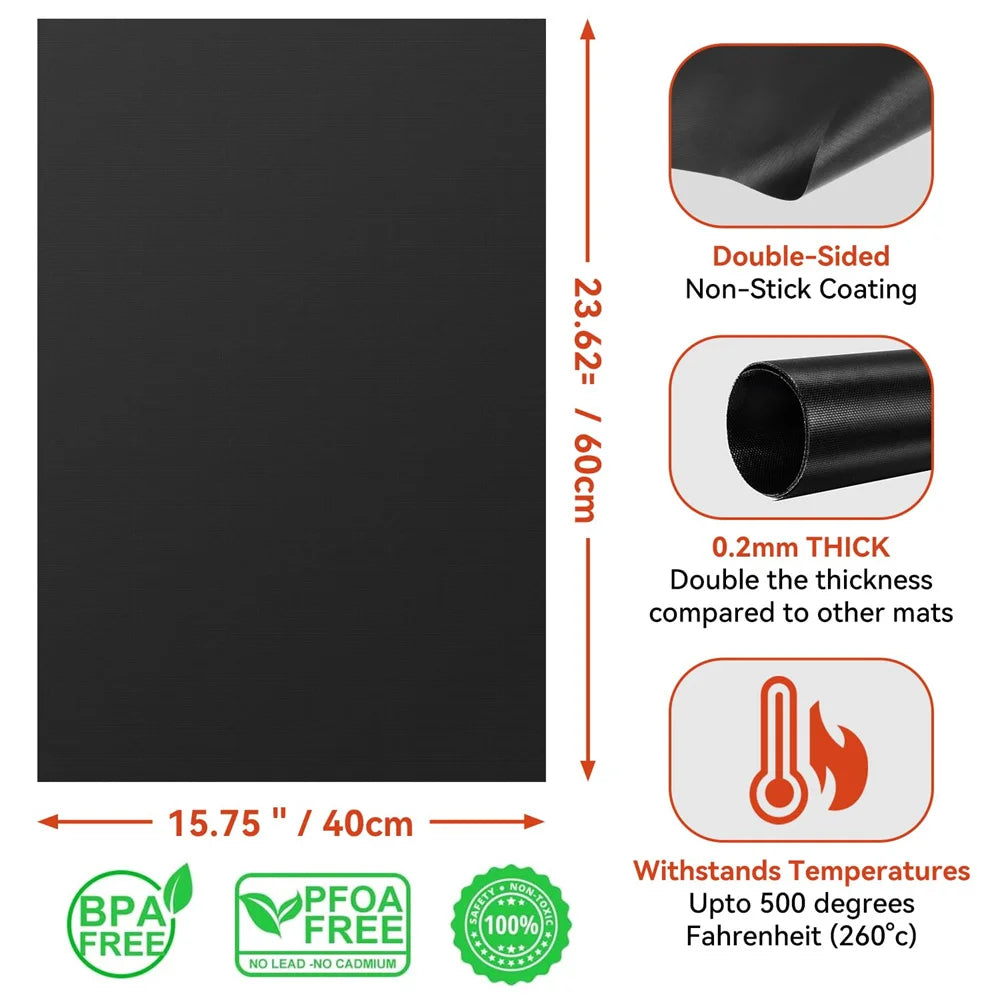Non-Stick Oven Liner Mat – Reusable Heat Resistant Baking Sheet