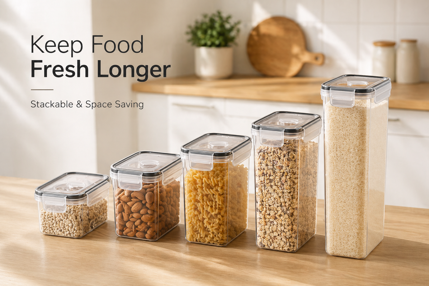 Vibrazo™ Premium Food Storage Containers – Keep Your Kitchen Clean & Organized