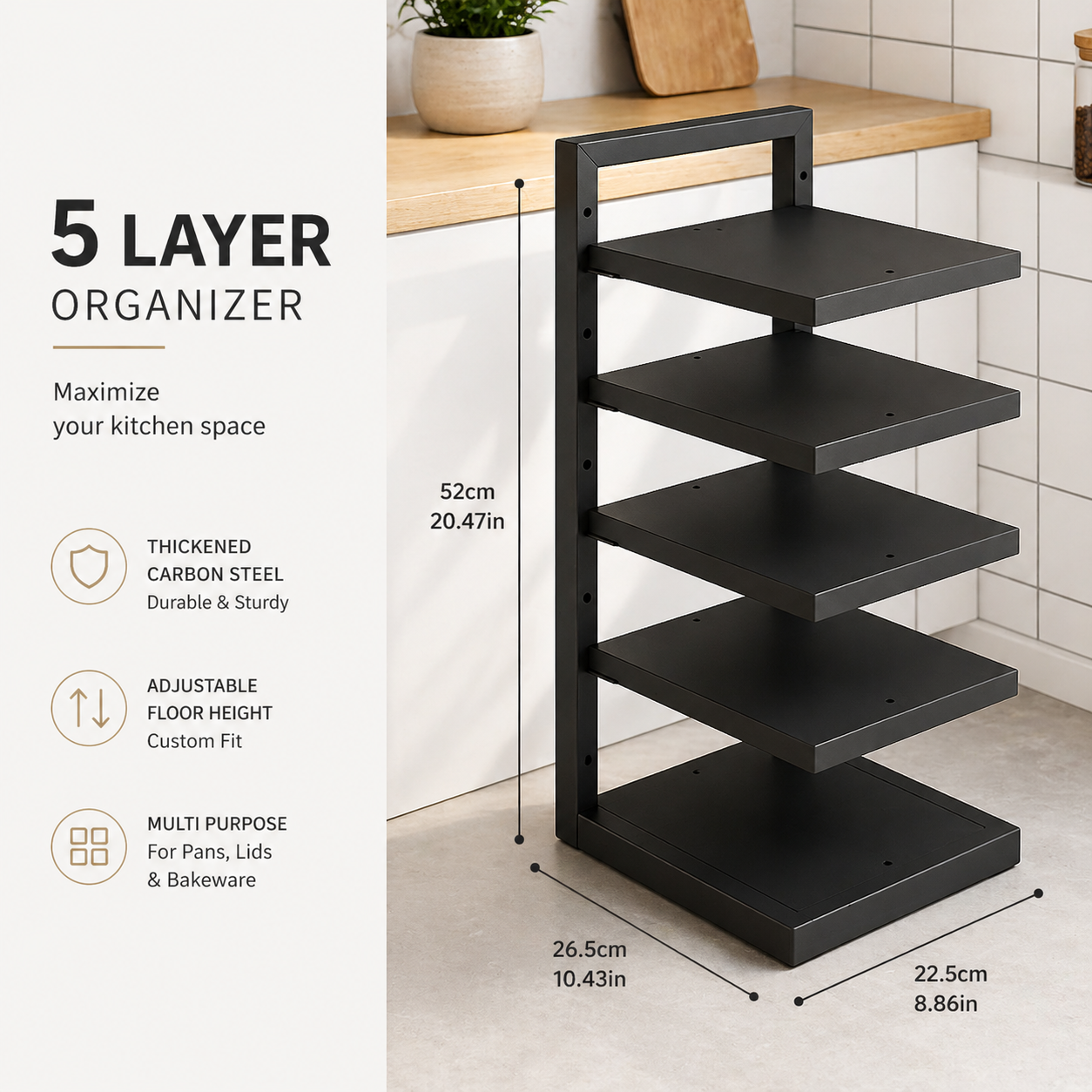 Double Your Cabinet Space with This Smart Pan Organizer