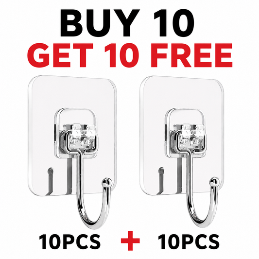 Vibrazo™ Adhesive Wall Hooks – No Drill Strong Hold (Multi-Pack)