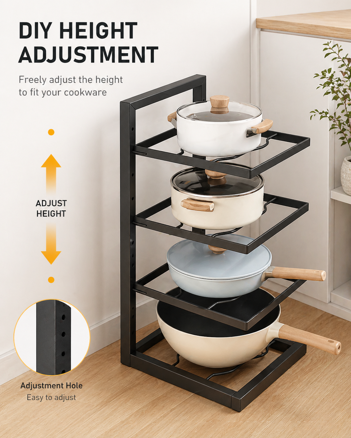 Double Your Cabinet Space with This Smart Pan Organizer